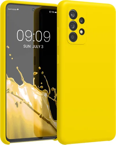 Vista 65 de kwmobile Funda Compatible con Samsung Galaxy A14 5G - Funda de teléfono de TPU y silicona con acabado suave - Verde Lima
