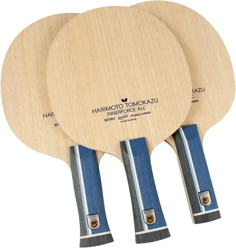 Vista 8 de Harimoto Innerforce ALC Blade - Hoja de tenis de mesa Butterfly - Hoja de fibra de carbono AL - Hoja de tenis de mesa profesional - Tipo de mango