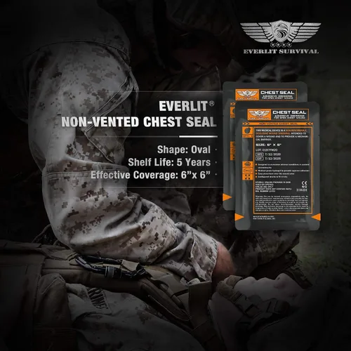 Vista 9 de EVERLIT Kit avanzado de trauma, torniquete CAT GEN-7, compatible con TCCC, bolsa táctica IFAK de combate militar con férula de 36 pulgadas de nylon