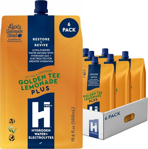 Vista 19 de HTWO Plus Agua de hidrógeno molecular con electrolitos, sabor a limonada de uva, paquetes de hidratación sin azúcar, paquete de 6 unidades de 16.9