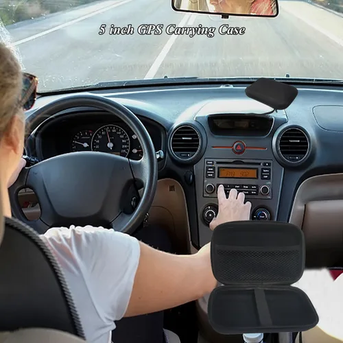 Vista 2 de Bolsa rígida para GPS, funda de transporte portátil compatible con navegador GPS de 4.3 a 5 pulgadas (5 pulgadas)