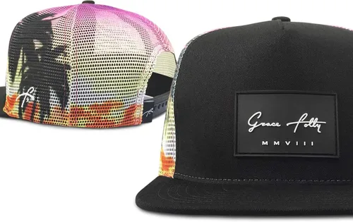 Vista 2 de Grace Folly Gorra de camionero para hombres y mujeres Gorras de malla estilo snapback