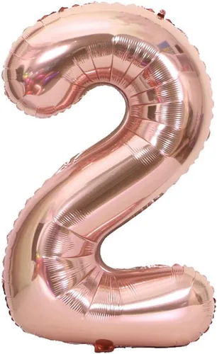 Vista 8 de Globo de oro rosa número 1, 40 pulgadas