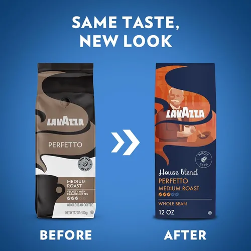 Vista 4 de Lavazza House Blend Perfetto - Bolsa de café en grano entero de 12 onzas, tostado medio, cuerpo completo, intensidad 3/5, 100% arábica, ideal