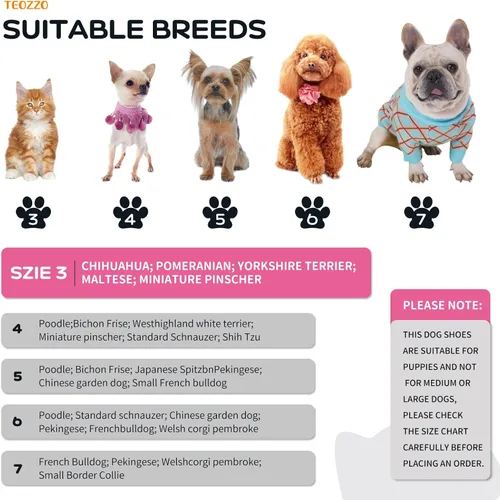 Vista 3 de Zapatos para Perros Botas para Perros y Protector de Patas, Suela Antideslizante Botines de Invierno para Perros con Correas Reflectantes para A-Rosa