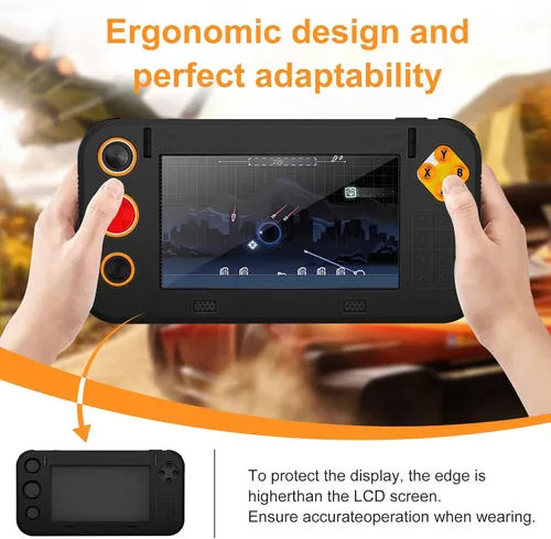 Vista 7 de Funda para Atari Gamestation Go,NOUKAJU Game Console Case,Anti-Drop,Scratch,Shock,Funda protectora de silicona para Atari Gamestation Go Game