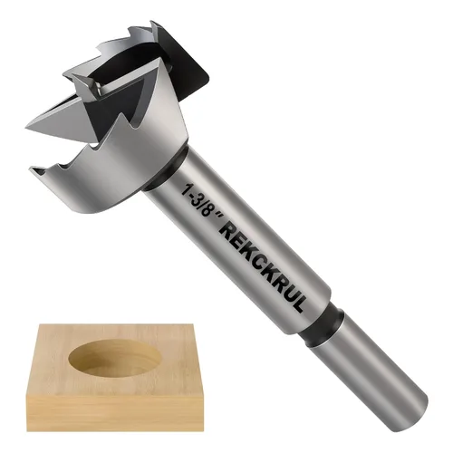 Vista 13 de Broca Forstner de 3 pulgadas, broca Forstner de 3 pulgadas para carpintería, cortador de bisagra para madera dura, madera contrachapada, plástico