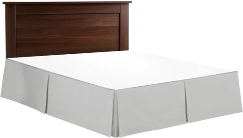 Vista 12 de Falda de cama plisada 100% algodón de 800 hilos, con volantes plisados de lujo, moderna calidad de hotel, fácil ajuste con caída a medida de 18