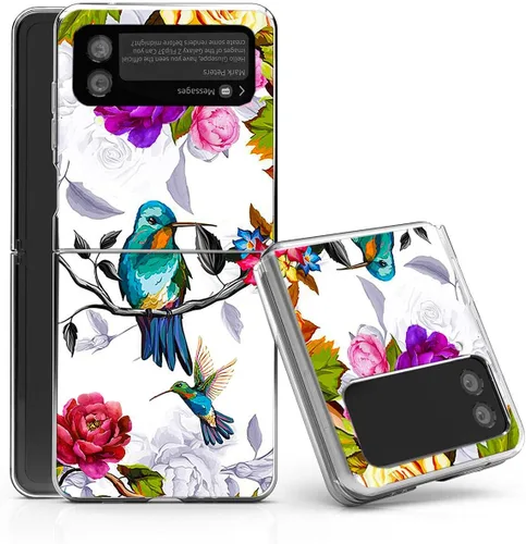 Vista 9 de Bcov - Funda rígida para Samsung Galaxy Z Flip 3 5G, diseño de gato negro, funda protectora sólida a prueba de rayones y resistente a los golpes