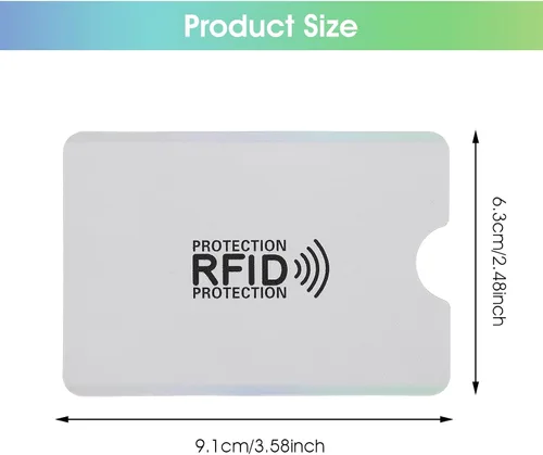 Vista 3 de TIESOME Juego de 10 fundas para tarjetas RFID, fundas de bloqueo RFID, impermeables, para tarjetas de crédito, protector de tarjetas de identidad