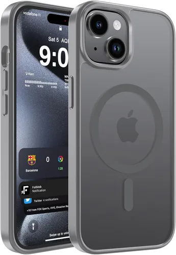 Vista 89 de WRJ Funda magnética mate para iPhone Air de 6.5 pulgadas, [compatible con Magsafe] [protección contra caídas de grado militar], delgada Negro