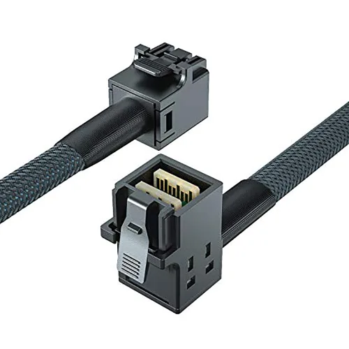 Vista 7 de H!Fiber.com Paquete de 2 cables internos Mini SAS SFF-8087 a SFF-8087, cable mini SAS interno de 1.6 ft, 36 pines, 6 Gbps, 100 ohmios