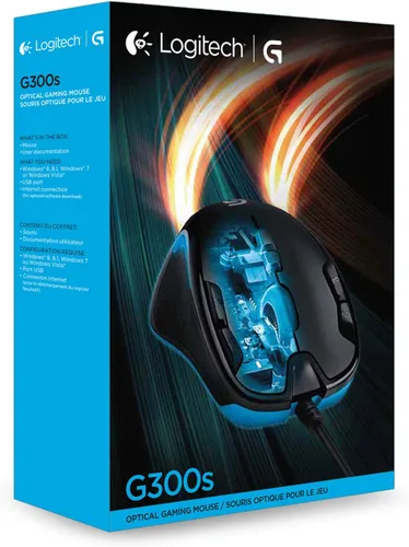 Vista 7 de Logitech G300s Mouse óptico ambidiestro para videojuegos9botones programables memoria incorporada