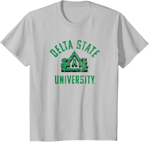 Vista 5 de Delta State University Statesmen Large Camiseta, Gris