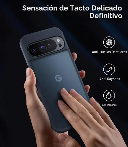 Vista 6 de TORRAS Funda a prueba de golpes para Google Pixel 9 Pro XL [prueba de caídas de grado militar de 16 pies], translúcida, delgada, protectora, Negro