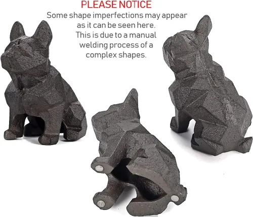 Vista 5 de Ambipolar Sujetalibros geométricos para decoración de perros, sujetalibros geométricos para guardar libros, resistentes para escritorio de oficina