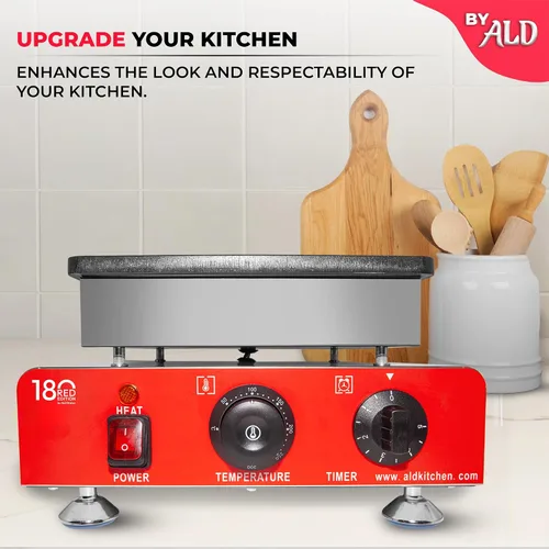 Vista 7 de ALDKitchen Mini fabricante holandés para panqueques, antiadherente, 110 V (25 panqueques)
