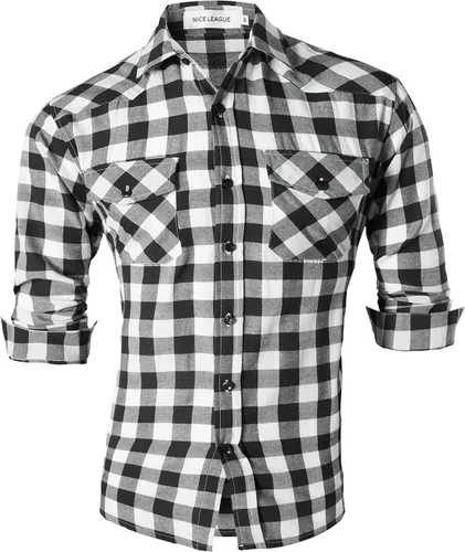 Vista 81 de jeansian - Camisas de manga larga de ajuste entallado para hombre (8397), con botones, informales y de vestir.