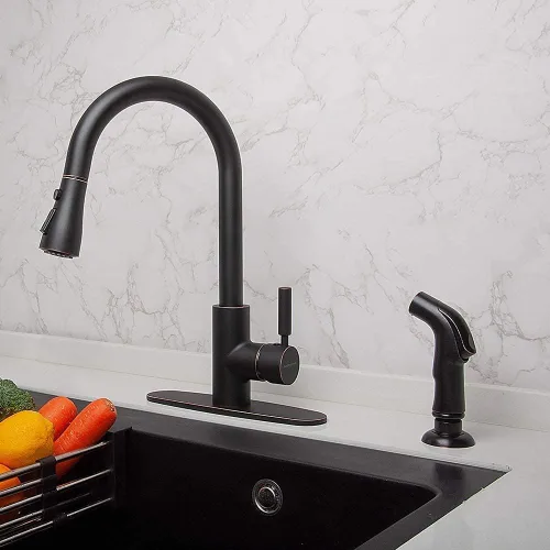 Vista 5 de Reemplazo del rociador de fregadero de cocina, rociador lateral para fregadero de cocina, cabezal rociador de fregadero con manguera y soporte