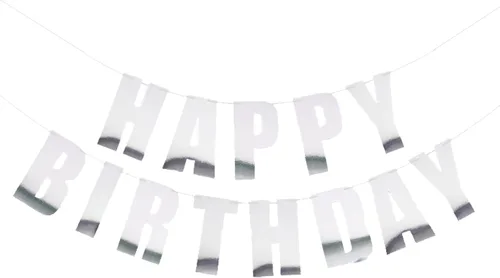 Vista 6 de Cartel de feliz cumpleaños para decoraciones de fiesta de cumpleaños (aguamarina)