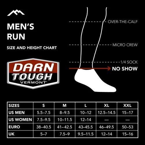 Vista 4 de Darn Tough Men's Run No Show Tab Ultra-Lightweight Running Sock (Style 1033)