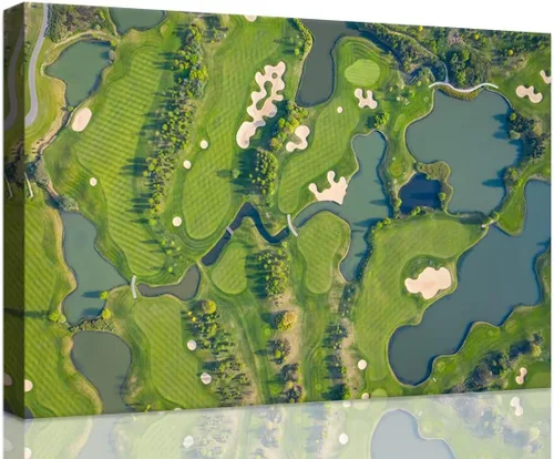 Vista 24 de chenchenArt Augusta - Arte de pared para campo de golf nacional Augusta, campo de golf de 12 hoyos, arte de pared para sala de estar, dormitorio