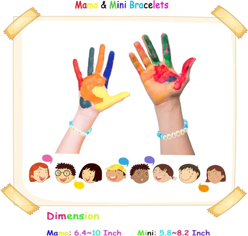 Vista 10 de Pulsera para el primer día de Shcool Kindergarten de primer grado para el regreso a clases, regalos para mamá e hija, pulseras para mamá e hija