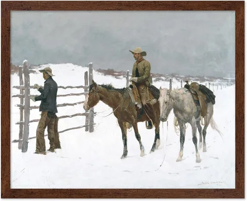 Vista 62 de Poster Master Póster vintage de The Lookout, estampado retro de vaquero, arte occidental, arte del salvaje oeste, arte de equitación, regalo