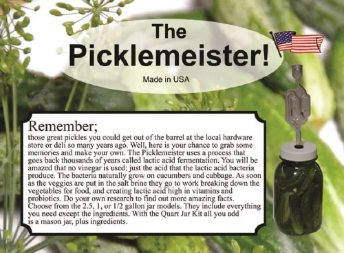 Vista 4 de The Picklemeister - Tarro de fermentación de vidrio (Picklemeister 1 galón)
