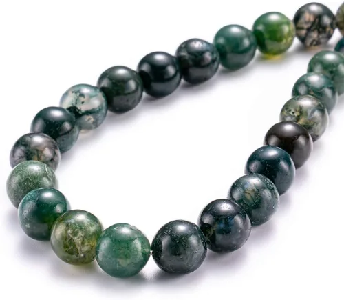 Vista 8 de BEADIA Cuentas redondas de jade africano natural de piedra suelta semipreciosas para hacer joyas 4MM 38cm/hebra