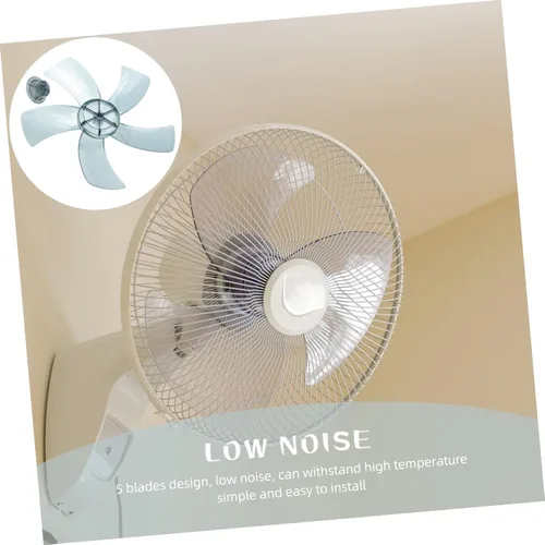 Vista 6 de LIFKOME 1 juego de hojas de repuesto de ventilador de plástico con cubierta de tuerca para ventilador de pie universal, 11 pulgadas, 5 hojas