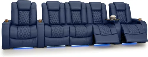 Vista 88 de Seatcraft Asiento de cine en casa Diamante Marrón Reclinable Individual