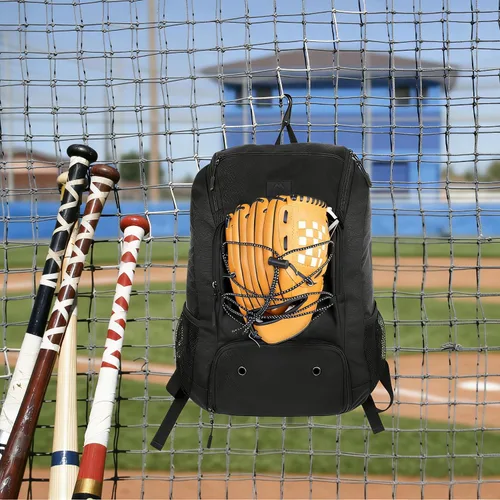 Vista 8 de MATEIN Mochila de Béisbol, Bolsa de Bate de Sóftbol con Compartimento para Zapatos para Jóvenes, Niños y Adultos, Bolsa de Béisbol Ligera con Gancho