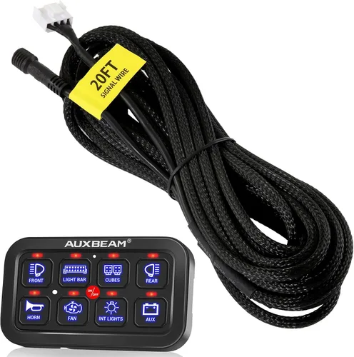 Vista 7 de Auxbeam Arnés de cableado de extensión para panel de interruptores de 6 vías BC60, GC60, línea de cable extendida del controlador de interruptores