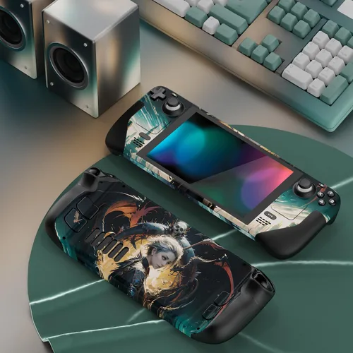Vista 3 de PlayVital Juego completo de calcomanías protectoras para cubierta de vapor, pegatinas personalizadas cubierta de vinilo para Steam Deck PC