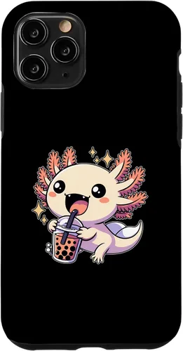 Vista 28 de Funda de té de burbujas japonesa para iPhone 11 Pro Max Kawaii axolotl Boba
