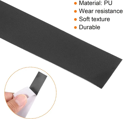 Vista 4 de PATIKIL Badminton Racket Head Protector Sticker, PU Tennis Racquet Guard Tape Racket Frame Stickers Thickened Wear-Resistant