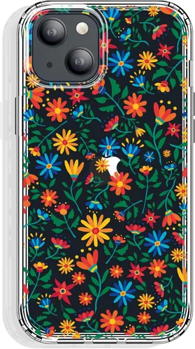 Vista 10 de GYZYA Funda transparente para iPhone 14 y iPhone 13 de 6.1 pulgadas con diseño de patrón, funda protectora delgada de TPU + parachoques a prueba