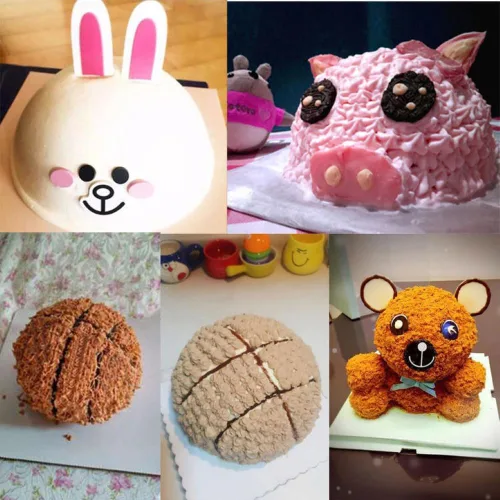 Vista 9 de Hedume Juego de 8 moldes esféricos para tartas, 6.5 pulgadas para hacer bolitas deportivas 3D para crear cualquier pastel en forma de bola, incluye