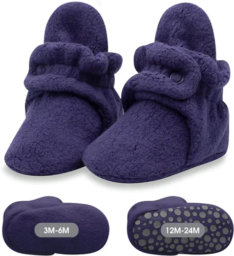 Vista 9 de Zutano Botines de forro polar unisex para bebé, con cierre de dos broches, de recién nacido a 24 meses Rosa bebé