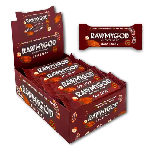 Vista 18 de RAWMYGOD Barras de Frutas y Nueces, Sin Gluten, Veganas, Sin Azúcar Añadida