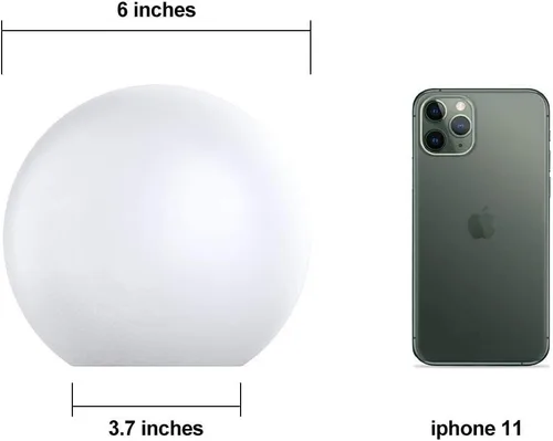 Vista 8 de LOFTEK Luz nocturna LED de 6 pulgadas para guardería con control remoto y de presión, 16 atenuación de color RGB (1P) + luz LED flotante grande