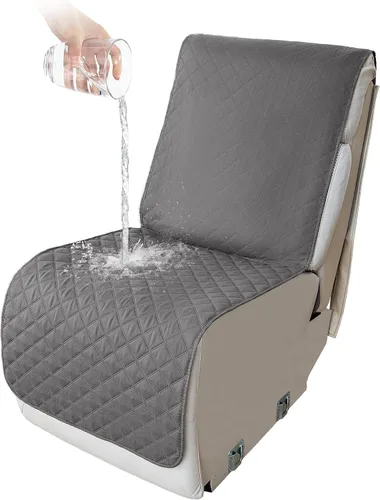 Vista 121 de HDCAXKJ Fundas impermeables 100% impermeables para sofá reclinable en forma de L, lavable, acolchada y suave para perros y mascotas, 1 funda de Negro
