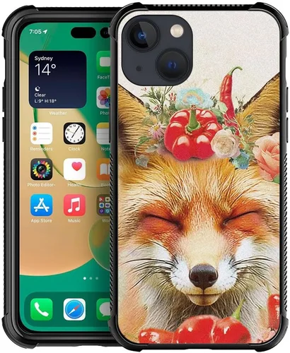 Vista 26 de Compatible con iPhone 13 Mini, diseño de H Art Cat Pattern, H Funda protectora de TPU resistente a arañazos y golpes para iPhone 13 Mini de 5.4