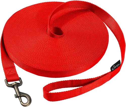 Vista 16 de Hi Kiss Correa de Entrenamiento de Obediencia y Agilidad para Perros/Cachorros - 15 pies 20 pies 30 pies 50 pies 100 pies - Ideal para Jugar