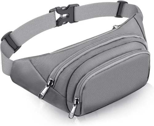 Vista 15 de Riñonera grande para mujeres y hombres – Riñonera Syican con 3 bolsillos con cremallera, regalos para disfrutar de deportes, viajes, entrenamiento