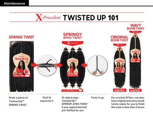 Vista 5 de ¡Ofertas de paquetes múltiples! Outre trenzado sintético – X Pression Twisted Up Spring Aro Twist 16