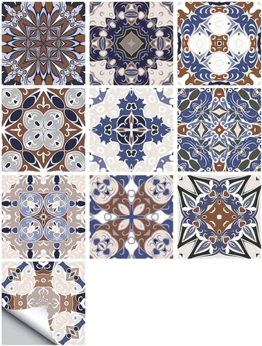Vista 14 de 10 pegatinas decorativas autoadhesivas para azulejos, impermeables, para dormitorio, baño, escalera, decoración del hogar