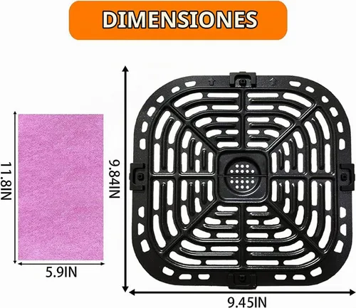 Vista 7 de Sartén para freidora de aire instantáneos Pot Vortex Plus 6 en 1 6 cuartos de galón XL freidoras de aire, antiadherentes mejoradas, bandeja de placa