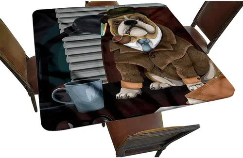 Vista 11 de Mantel cuadrado decorativo a cuadros con bordes elásticos, líneas diagonales y cuadrados de poliéster, para interiores y exteriores, para decoración
